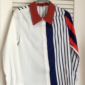 RED, WHITE & BLUE BLOUSE